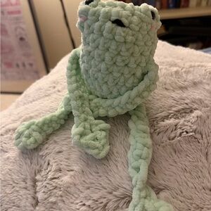 Adorable Green Crochet Frog Plush